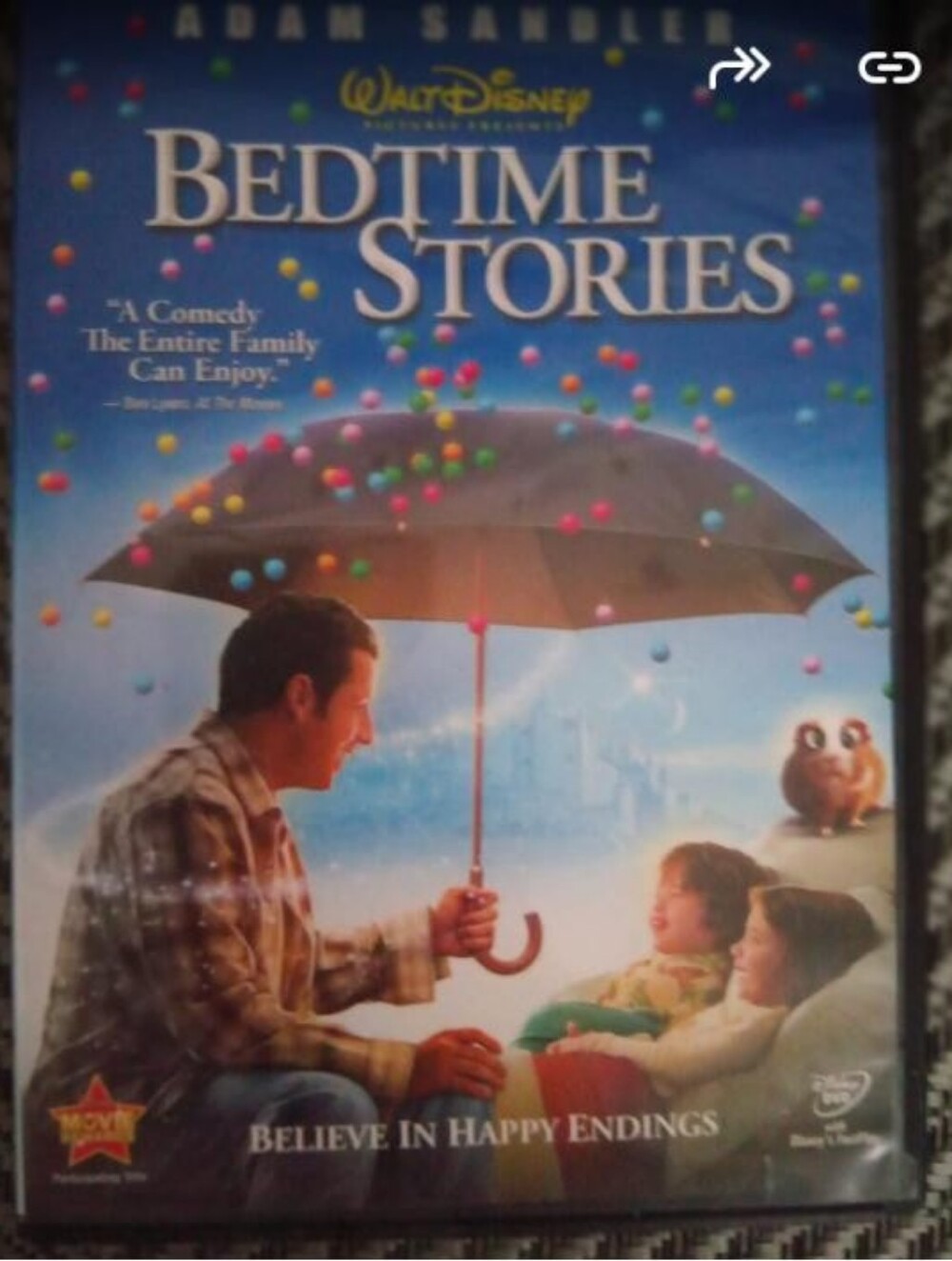 Disney Blue Bedtime Stories Comforter with Multicolor Confetti Design